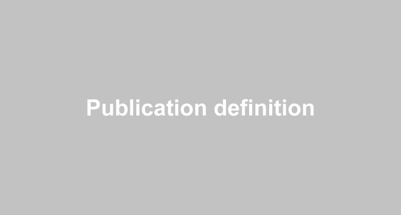 Publication definition